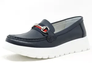 Stripe and Buckle Loafer