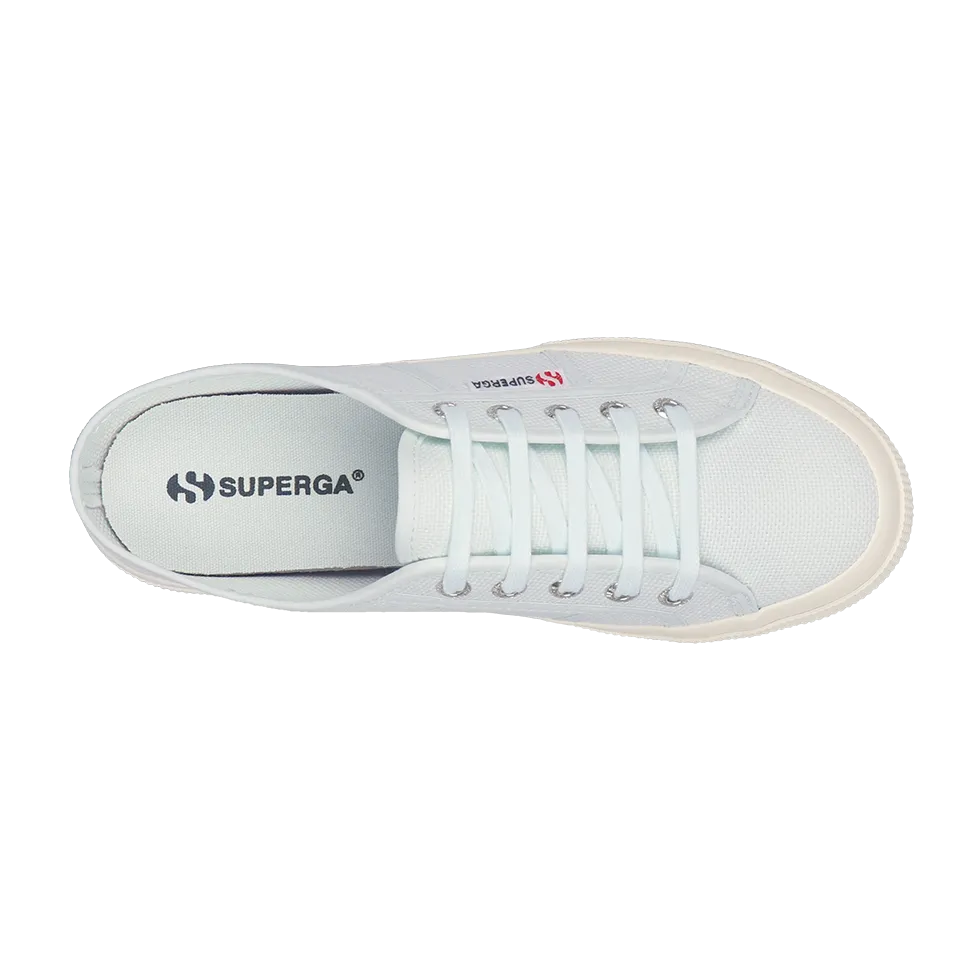 Superga 2402 Mule Azure Ice Full Avorio