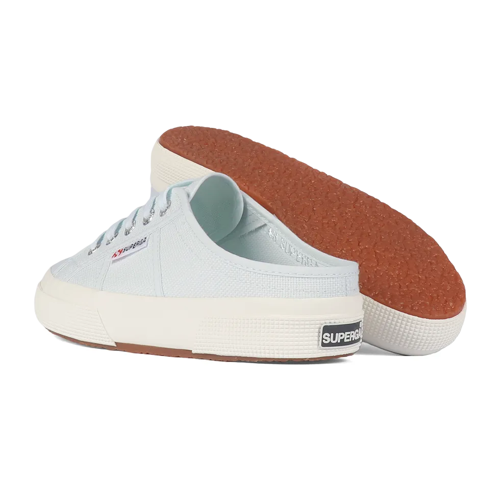 Superga 2402 Mule Azure Ice Full Avorio