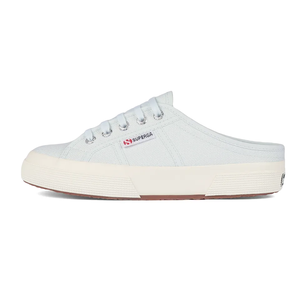 Superga 2402 Mule Azure Ice Full Avorio