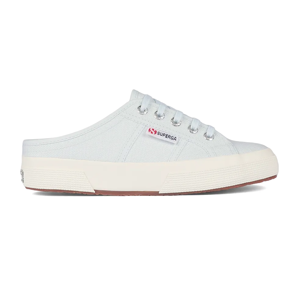 Superga 2402 Mule Azure Ice Full Avorio