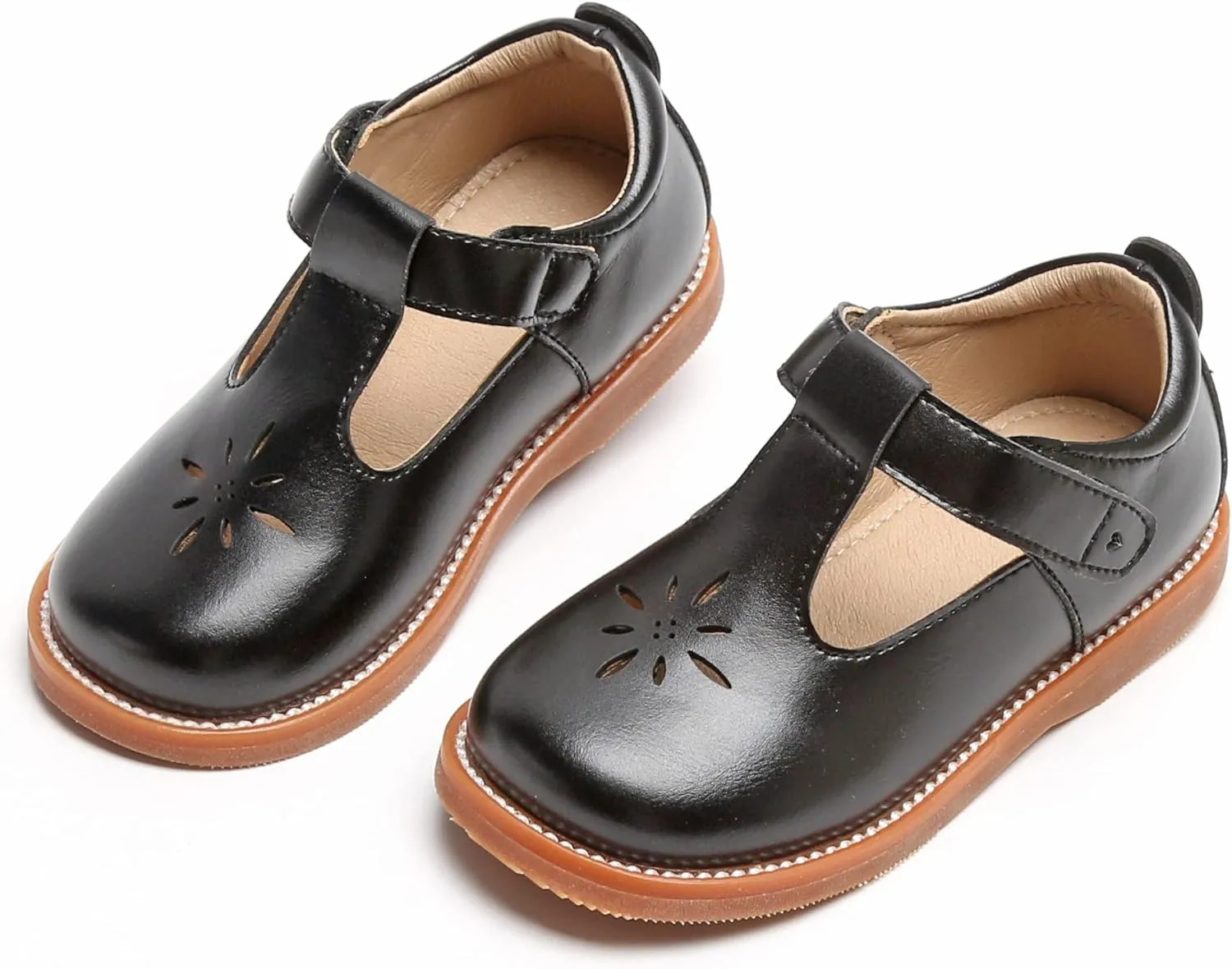 Todder Little Girls Oxford Shoes Mary Jane T-Strap School Uniform Party Dress Flat Shoes