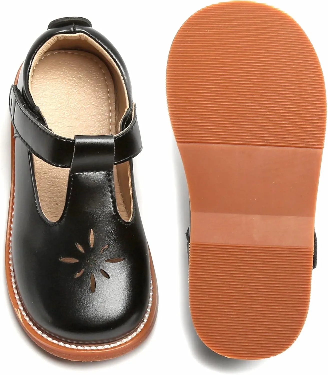 Todder Little Girls Oxford Shoes Mary Jane T-Strap School Uniform Party Dress Flat Shoes