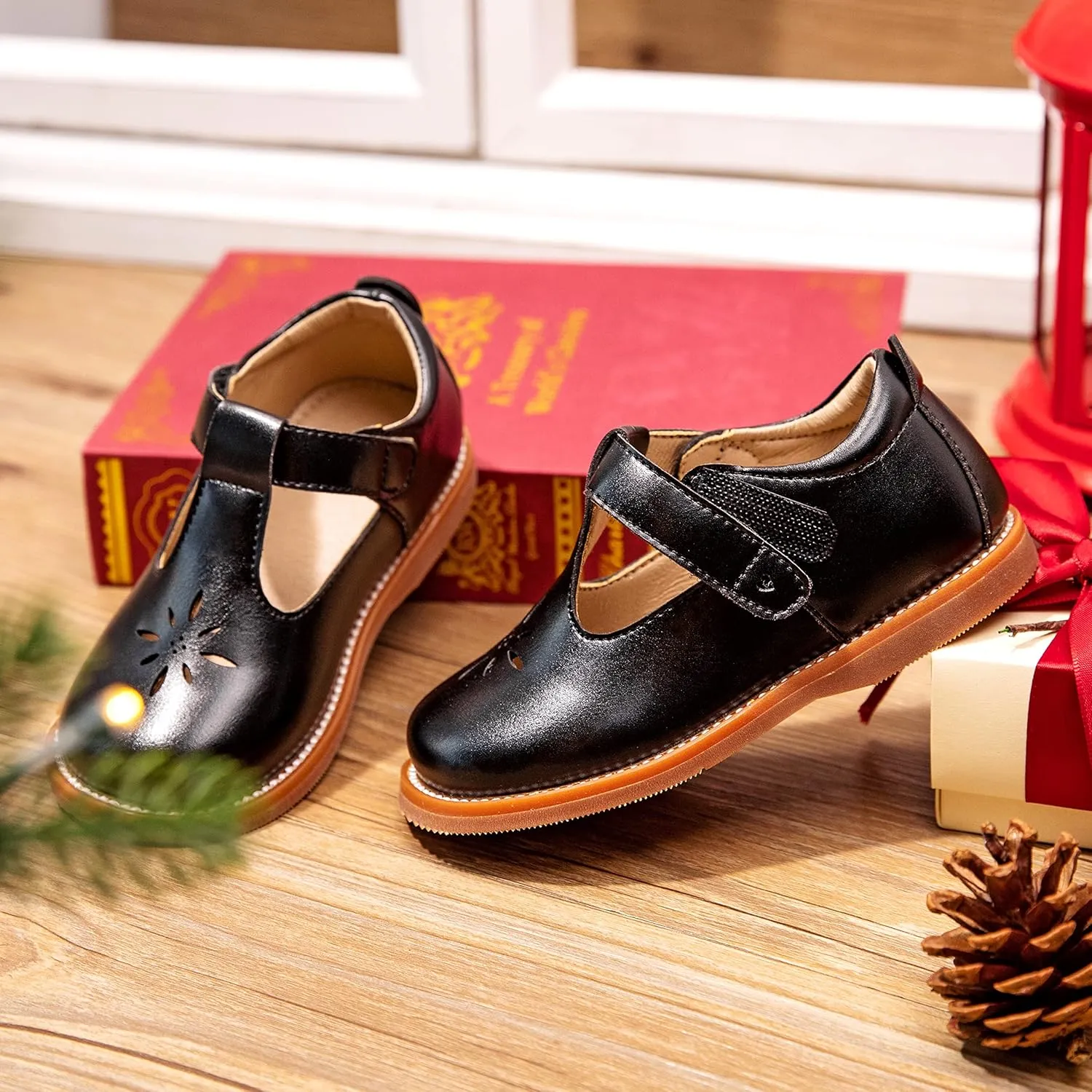Todder Little Girls Oxford Shoes Mary Jane T-Strap School Uniform Party Dress Flat Shoes