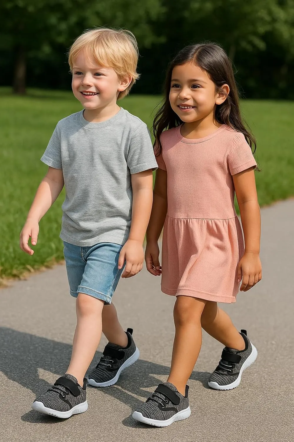 Toddler Sneakers for Boys and Girls, Lightweight Breathable Running Shoes, Non-Slip Walking Shoes for Baby/Little Kids
