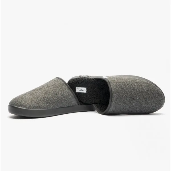 TOMS HARBOR Mens Slippers Dark Grey