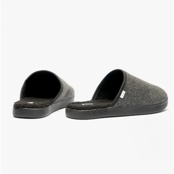 TOMS HARBOR Mens Slippers Dark Grey