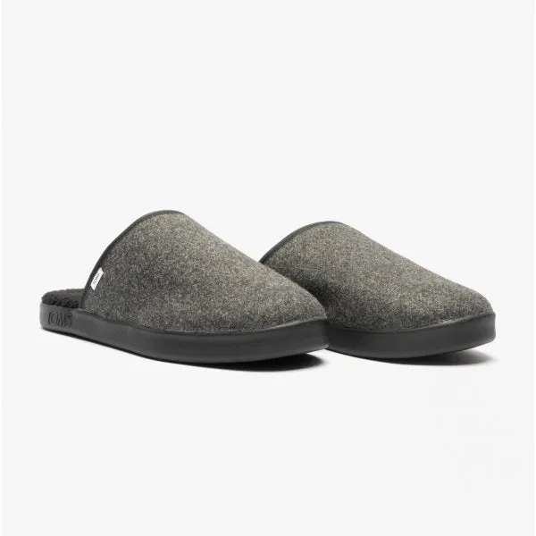 TOMS HARBOR Mens Slippers Dark Grey