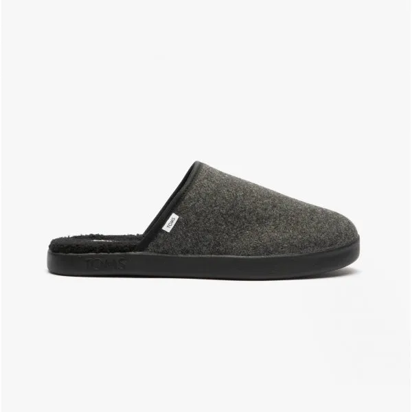 TOMS HARBOR Mens Slippers Dark Grey