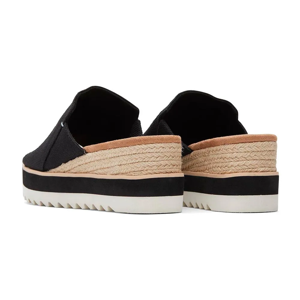 TOMS Women Diana Mule Black Heavy Canvas Sandals