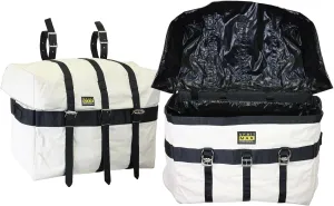 TrailMax Oversize Canvas & Vinyl Pack Panniers, Extra Large Panniers for use on a Pack Saddle, for Horse & Mule Packing, 18 oz Canvas, Sold as aPair