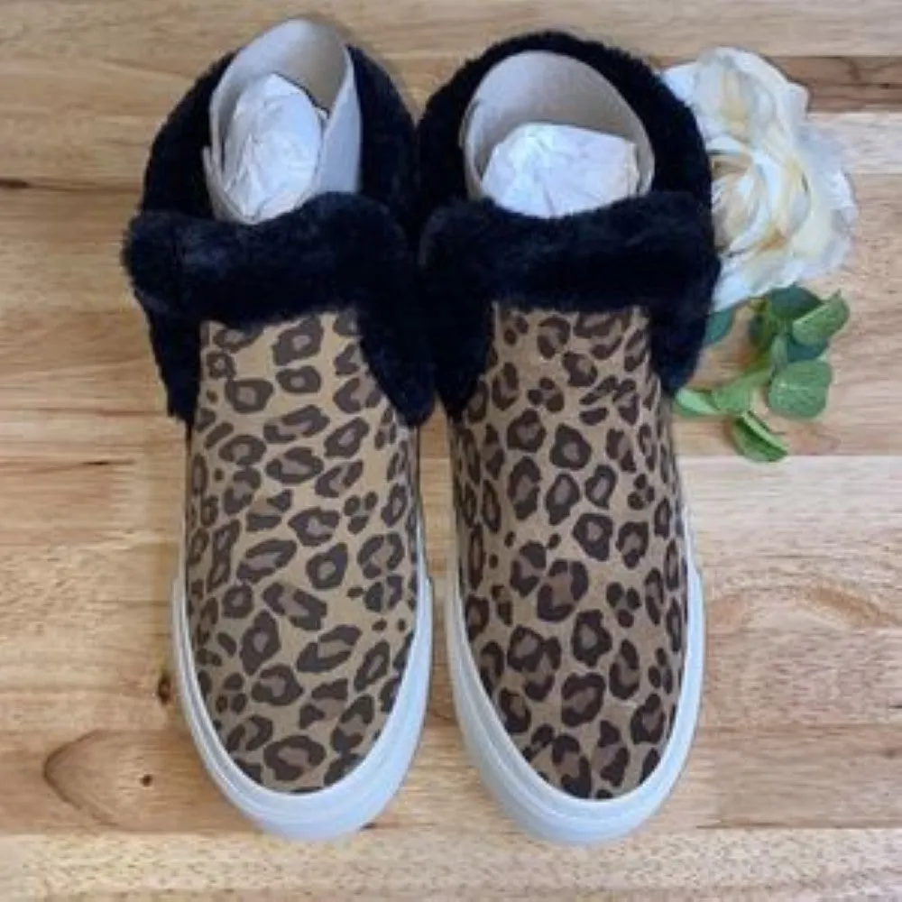 Tretorn Leopard Print Suede Maggie High-Top Sneakers-7M