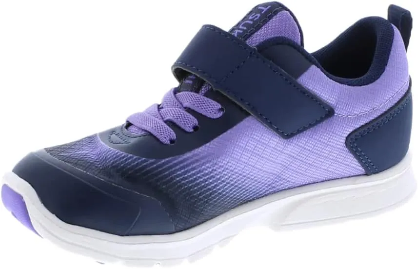 TSUKIHOSHI 3704 Turbo Strap-Closure Machine Washable Child Sneaker Shoe with Wide Toe Box and Slip-Resistant, Non-Marking Outsole - for Toddlers and Little Kids, Ages 1-8