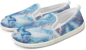 UNICEU Slip On Sneakers for Women Mesh Running Shoes with Anti Slip Rubber Sole,Lightweight Flat Loafers Casual Walking Shoes