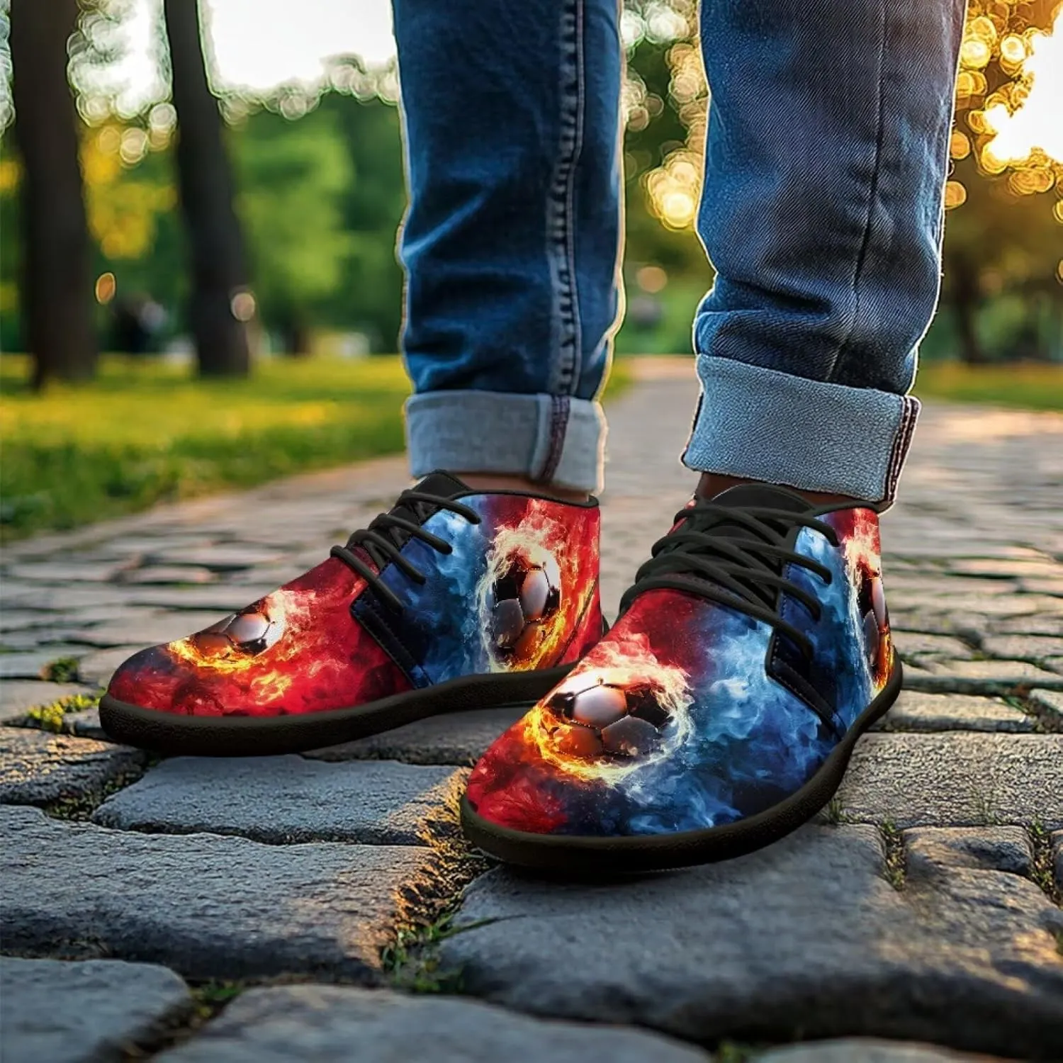UNICEU Wide Toe Box Shoes for Men PU Leather Minimalist Barefoot Shoes Slip-on Casual Shoes Zero Drop Sole Trial Runner Sneaker