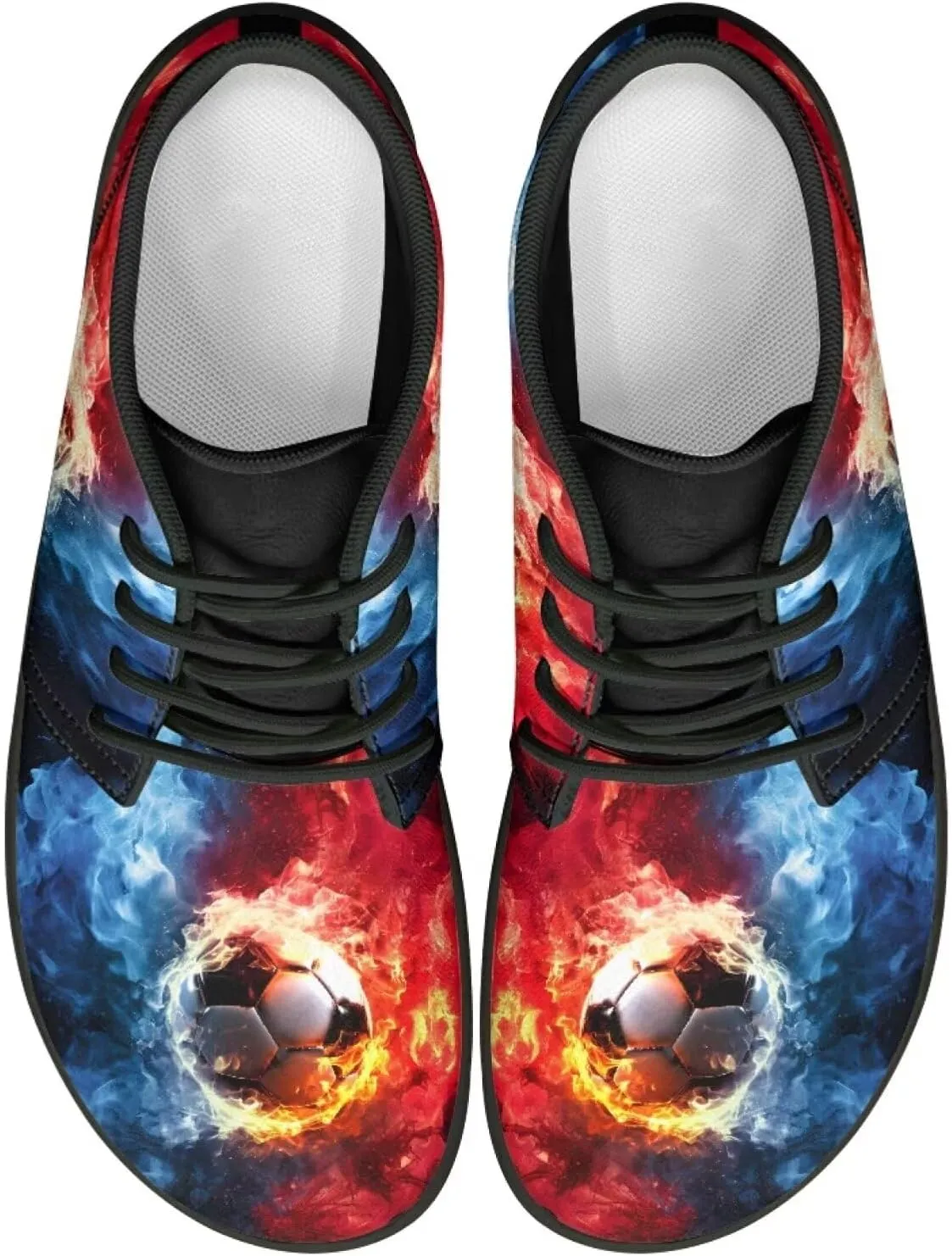 UNICEU Wide Toe Box Shoes for Men PU Leather Minimalist Barefoot Shoes Slip-on Casual Shoes Zero Drop Sole Trial Runner Sneaker