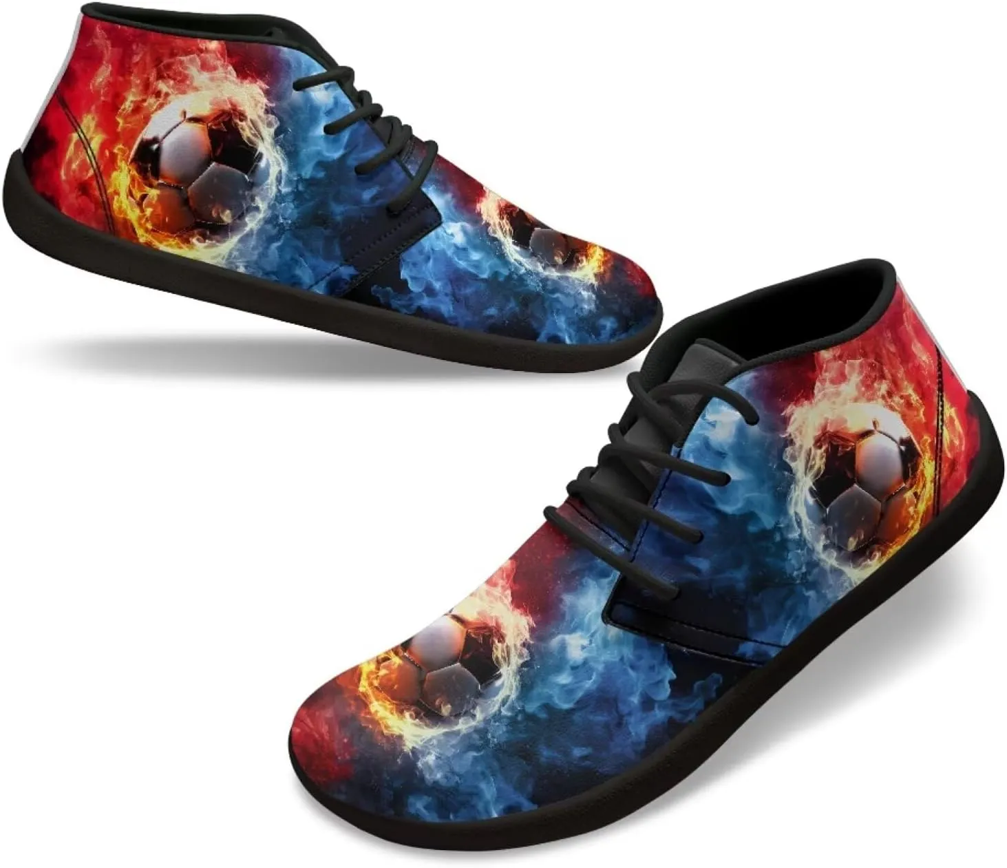 UNICEU Wide Toe Box Shoes for Men PU Leather Minimalist Barefoot Shoes Slip-on Casual Shoes Zero Drop Sole Trial Runner Sneaker