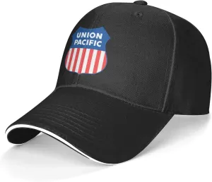 Union Pacific Railroad Unisex Cap Sandwich Baseball Cap Classic Trucker Cap Adjustable Casquette Dad Hat Black
