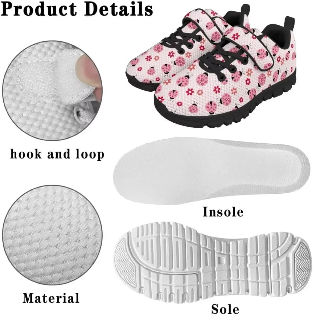 Unisex-Child Sneakers Anti-Skid Sports Shoes Kids One Strap Hook and Loop Sneakers for Camping Jogging