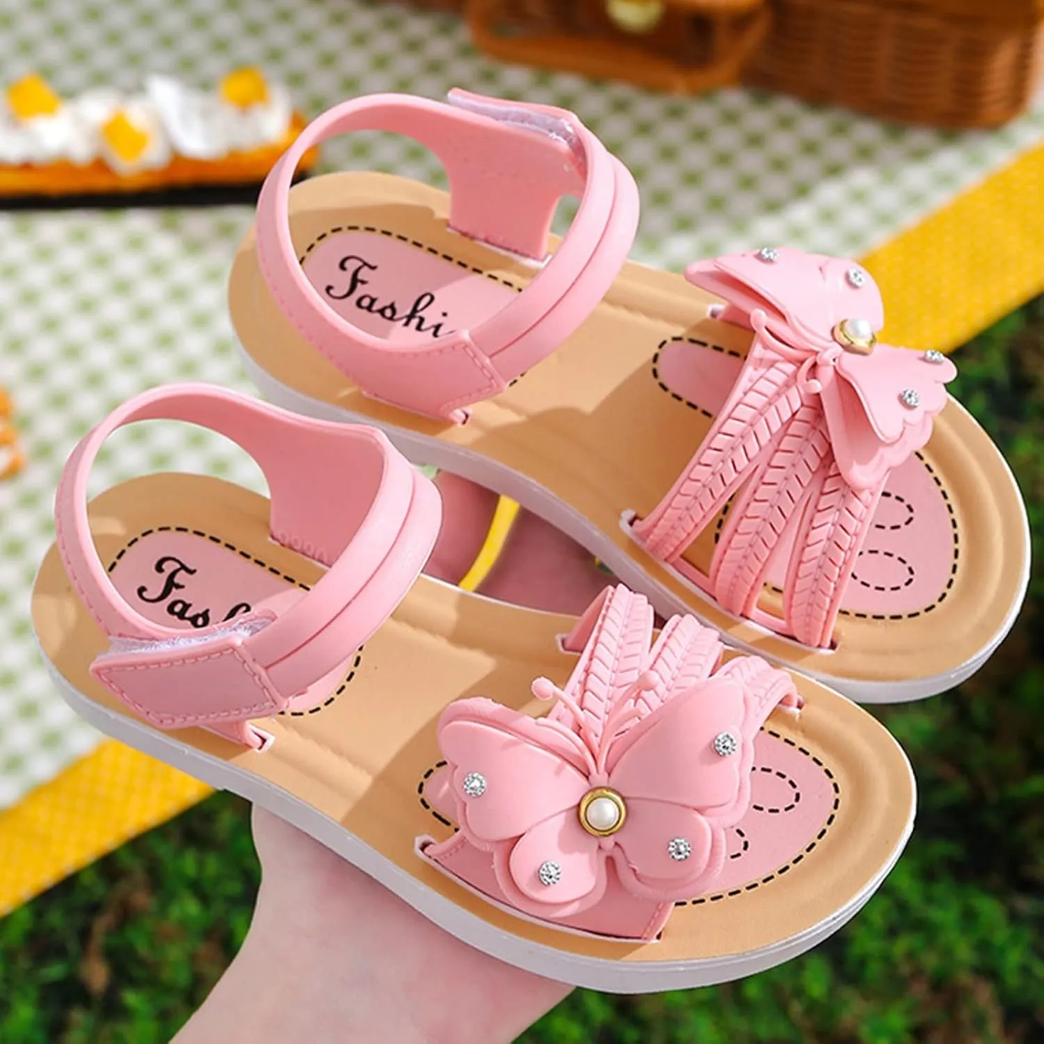 Unisex Kids Summer Sandals Baby Comfort Anti-Slip Open Toe Adjustable Walking Beach Shower Shoes for Boys Girls