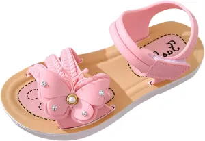 Unisex Kids Summer Sandals Baby Comfort Anti-Slip Open Toe Adjustable Walking Beach Shower Shoes for Boys Girls