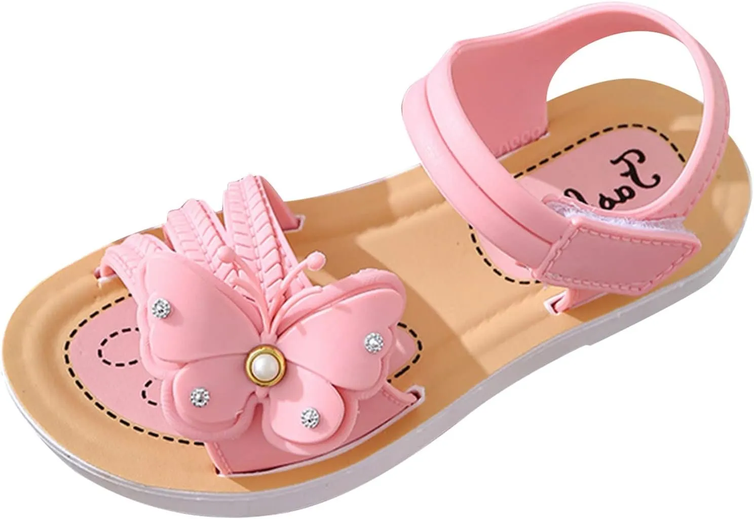 Unisex Kids Summer Sandals Baby Comfort Anti-Slip Open Toe Adjustable Walking Beach Shower Shoes for Boys Girls