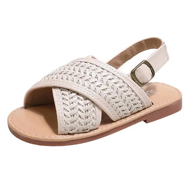 Unisex Woven Cross Sandal