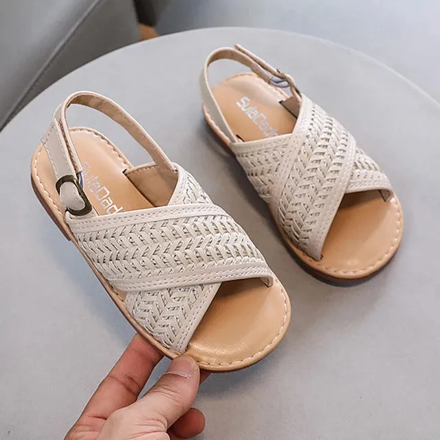 Unisex Woven Cross Sandal