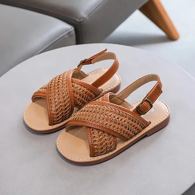 Unisex Woven Cross Sandal