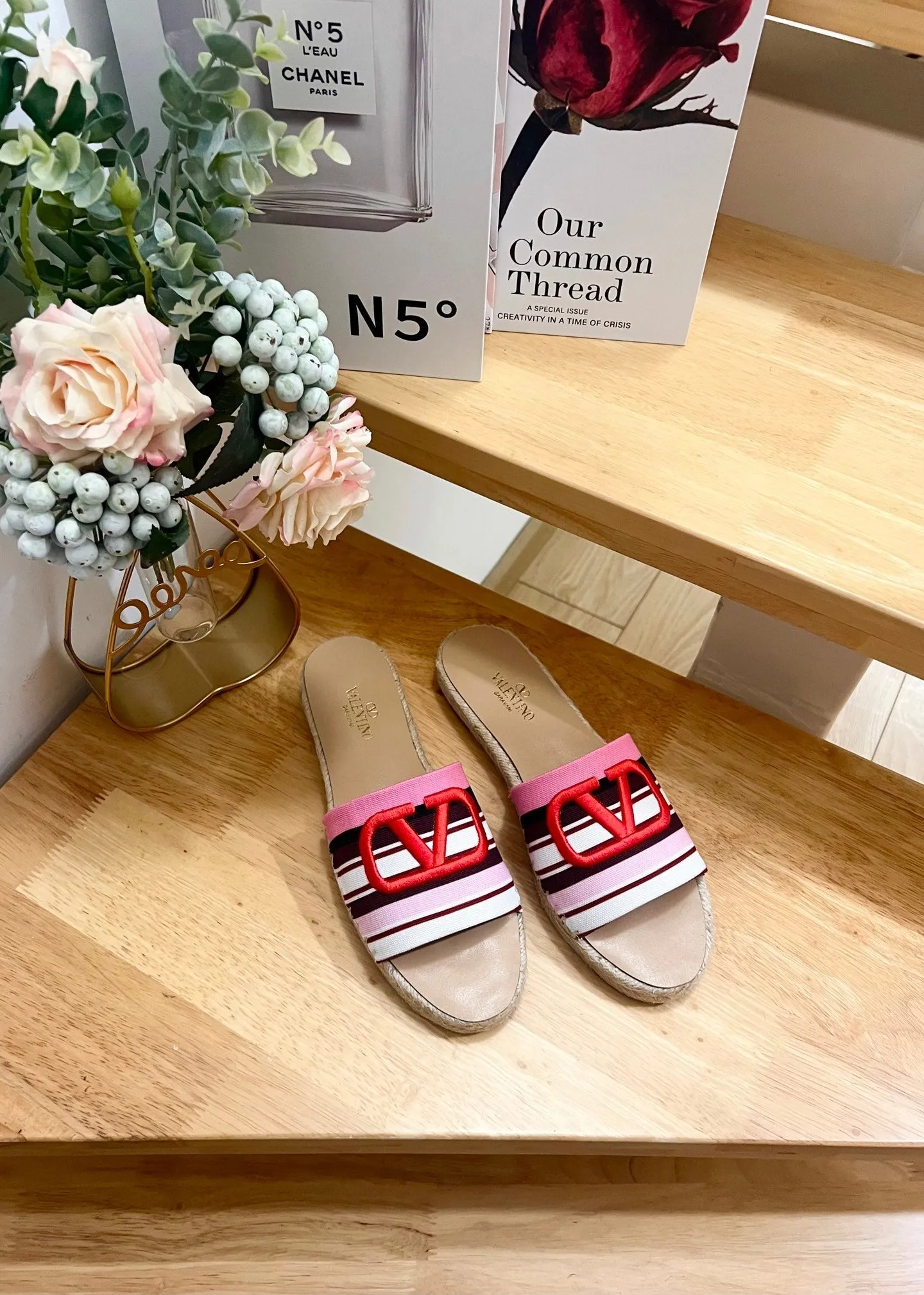 Valentino Sandales VLogo Multicolor Canvas 240578