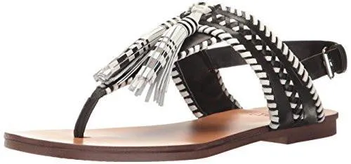 Vince Camuto Rebeka Flat Sandal Blackpicket 7 M Us