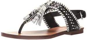 Vince Camuto Rebeka Flat Sandal Blackpicket 7 M Us