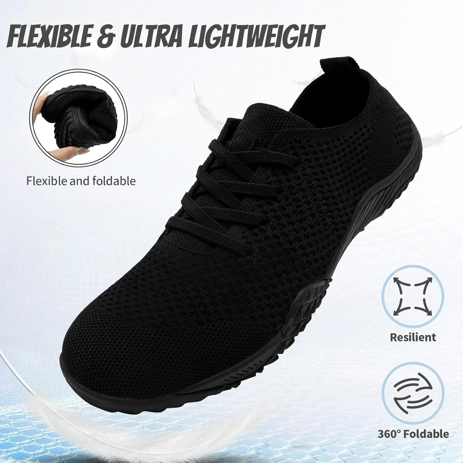 WCIDFY Barefoot Women Zero Drop Running Shoes Non Slip Minimalist Tennis Shoes Lightweight Wide Toe Walking Sneaker