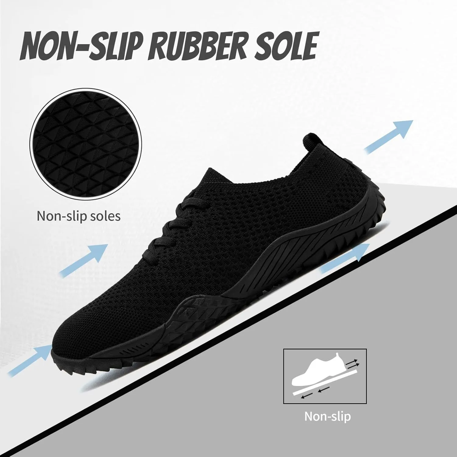 WCIDFY Barefoot Women Zero Drop Running Shoes Non Slip Minimalist Tennis Shoes Lightweight Wide Toe Walking Sneaker