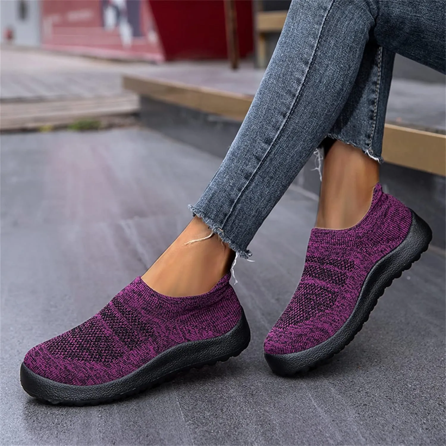 White Sneakers for Women Platform Wide Walking Shoes Women Slip Ons Brown Walking Shoes Women Wide Sneakers for Women Fashion Platform White Slip On Shoes for Women with Arch Support