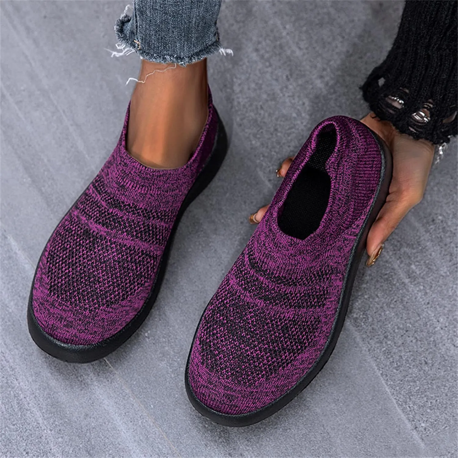 White Sneakers for Women Platform Wide Walking Shoes Women Slip Ons Brown Walking Shoes Women Wide Sneakers for Women Fashion Platform White Slip On Shoes for Women with Arch Support