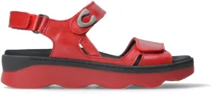 Wolky Women's Flat Sandals, Red Reflex Leather, 7-7. 5