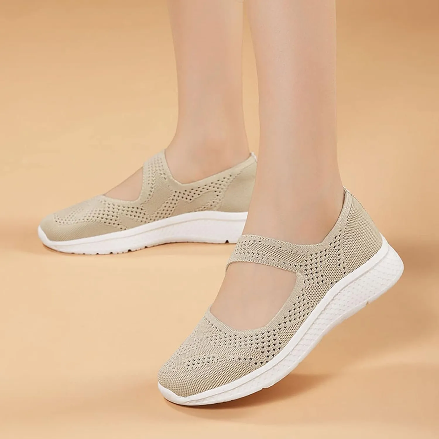 Women Casual Slip On Loafers Comfortable Walking Shoes Lightweight Canvas Sneakers Non Slip Flat Flats