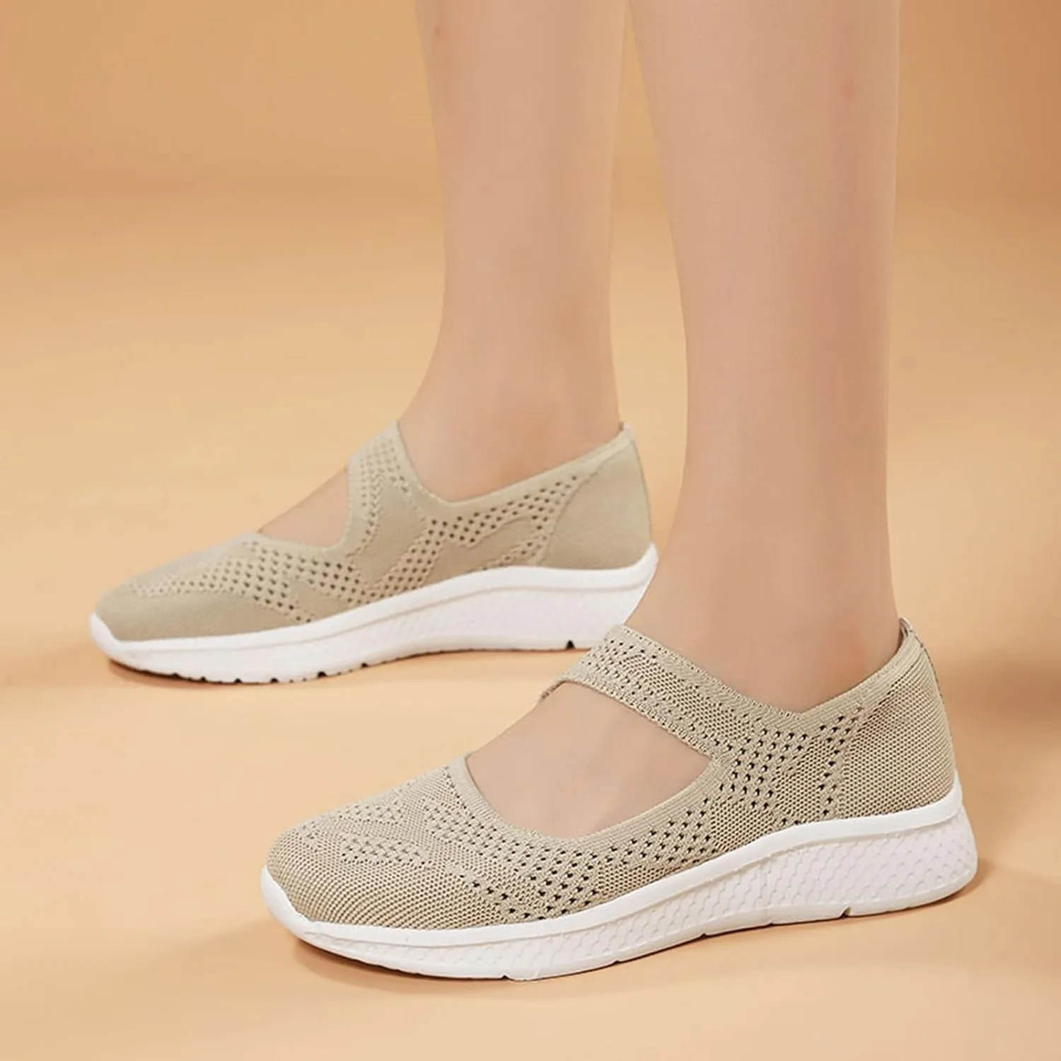 Women Casual Slip On Loafers Comfortable Walking Shoes Lightweight Canvas Sneakers Non Slip Flat Flats