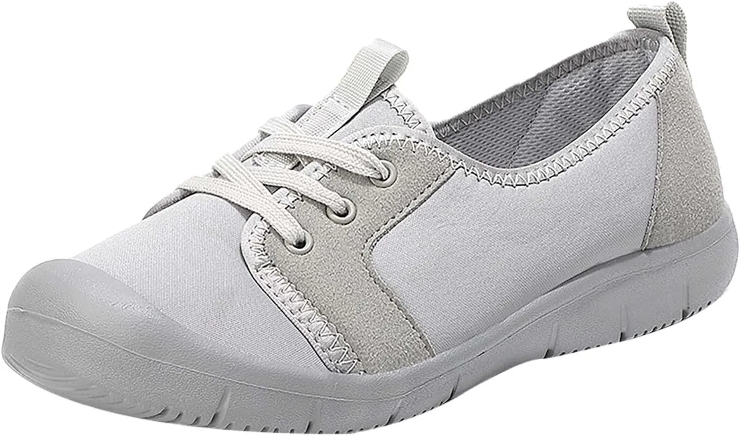 Women Comfortable Slip On Shoes Casual Walking Sneakers Lightweight Canvas Flats Non Slip Breathable Loafers