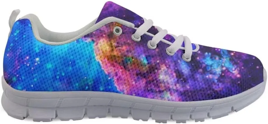Women Running Shoes Non Slip Comfortable White Sole Lace Up Lightweight Sneaker