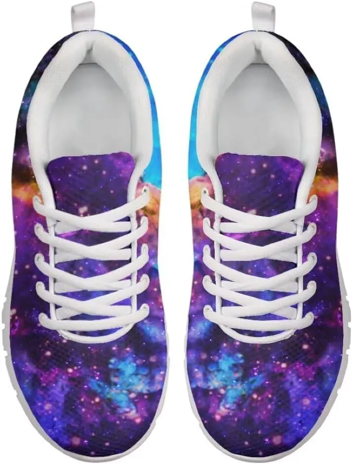 Women Running Shoes Non Slip Comfortable White Sole Lace Up Lightweight Sneaker