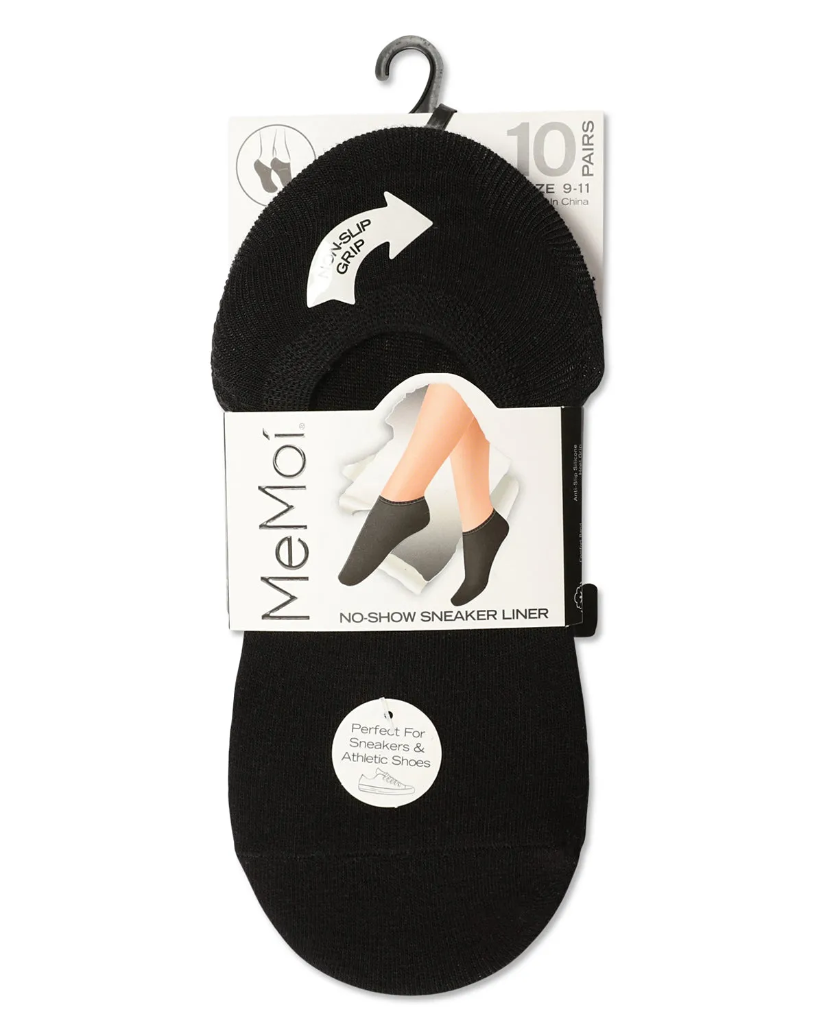 Women's 10 Pair Pack Cotton Blend No Show Sneaker Liners