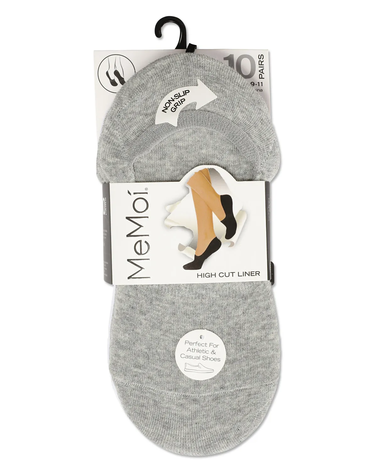 Women's 10 Pair Pack High Cut Sneaker Liners