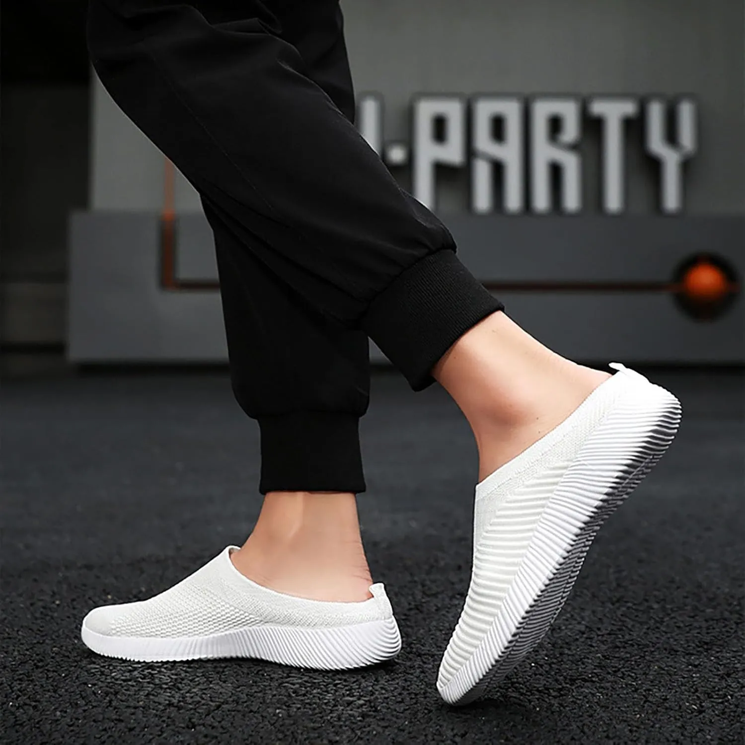 Women's Backless Slip on Mesh Sneakers Shoes Running Shoes for Men Casual Casual Shoes Fashion Sneakers 2025 Platform Tennis Shoe White Loafers
