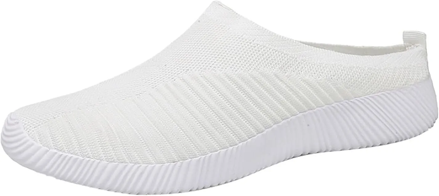 Women's Backless Slip on Mesh Sneakers Shoes Running Shoes for Men Casual Casual Shoes Fashion Sneakers 2025 Platform Tennis Shoe White Loafers