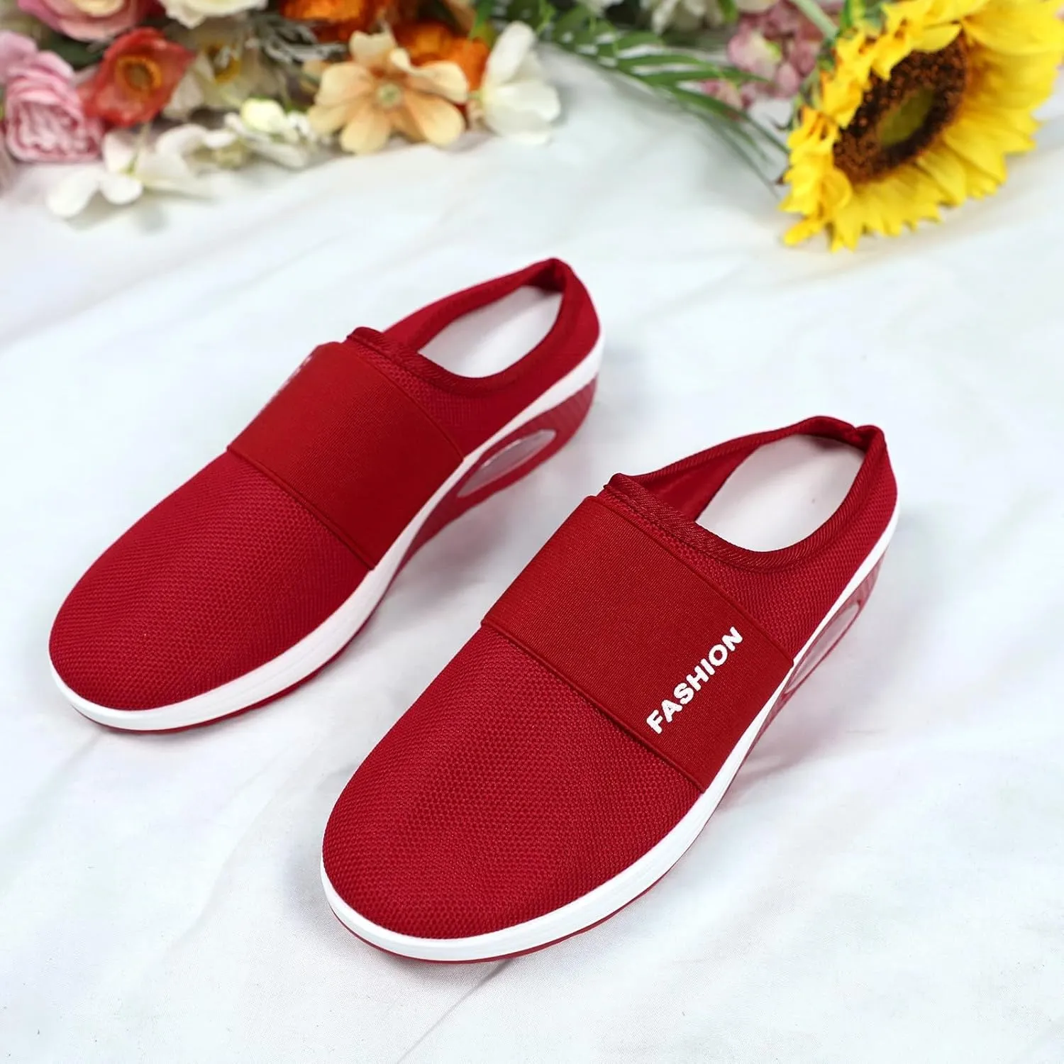 Women's Backless Slip on Mesh Sneakers Shoes Slip On Shoes Women Wide Width Women's Shoes Casual Fashion Sneakers 2025 Slip On Tennis Shoe Loafers Dress Shoe