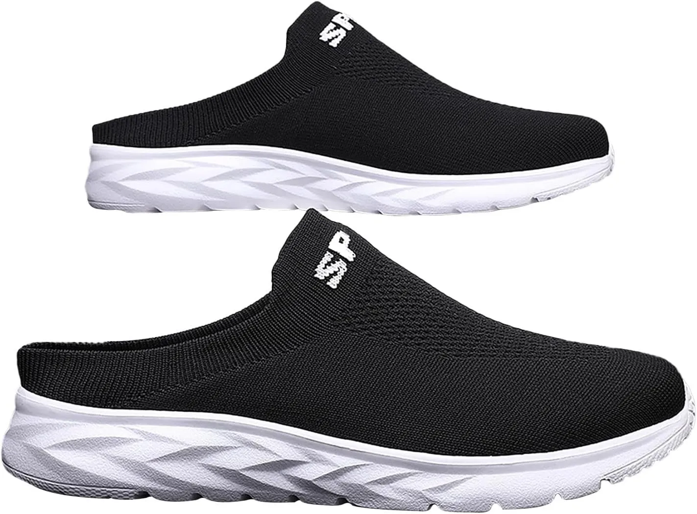 Women's Backless Slip on Mesh Sneakers Shoes Walking Shoes Women Slip On Black Casual Shoes White Platform Sneakers Steel Toe Tennis Shoe Loafers Casual Slip On