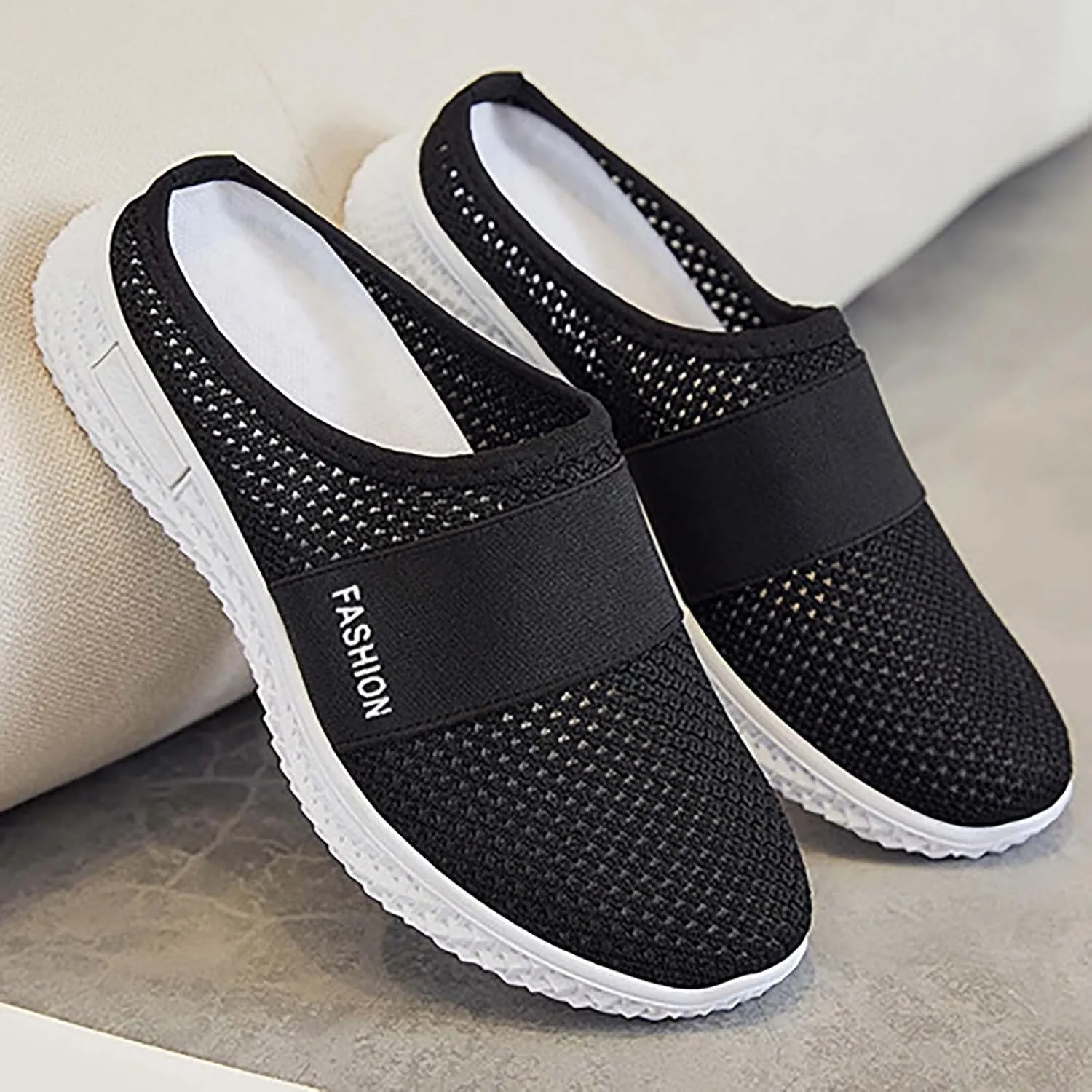 Womens Backless Sneakers Mesh Slip-on Mule Shoes Mens Dress Shoes Boots Casual Slip On Shoes Fashion Sneakers Platform Tennis Shoe Cross Trainer Shoe