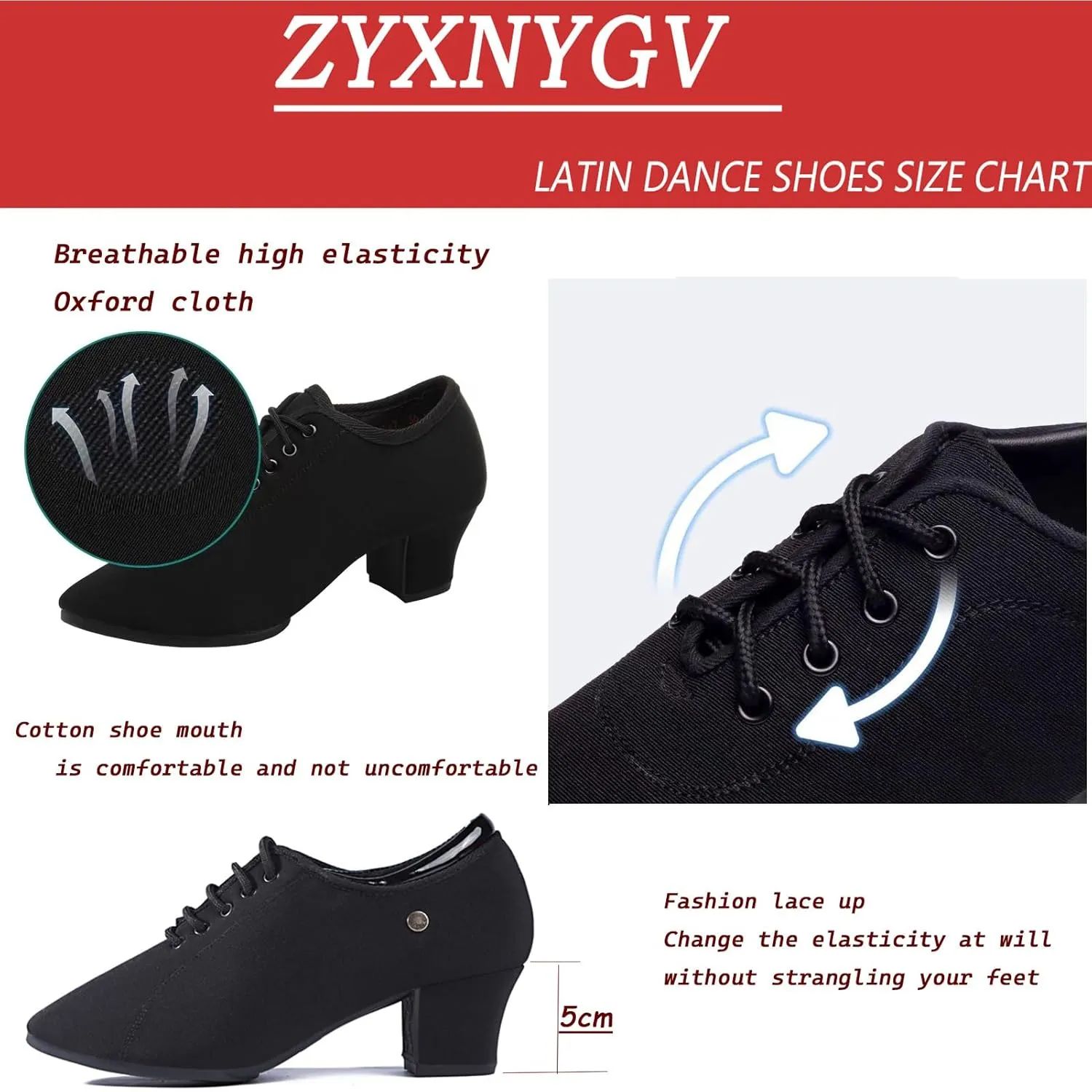 Women's Ballroom Dance Shoes Lace-up Closed Toe Suede Sole Professional Modern Salsa Latin Teaching Practice Performance Dance Shoes